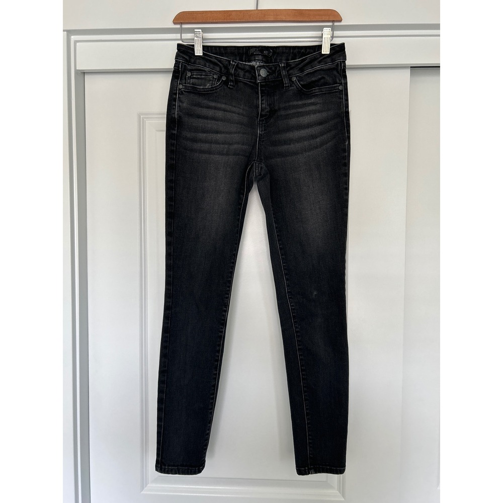 Prana Kara Jeans Womens 4/27 Short Faded Black Skinny Denim Mid Rise Pants
